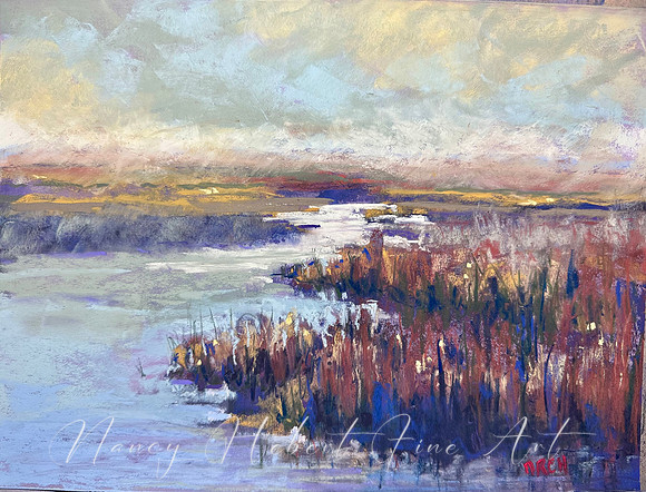 Foggy Marsh - Pastel