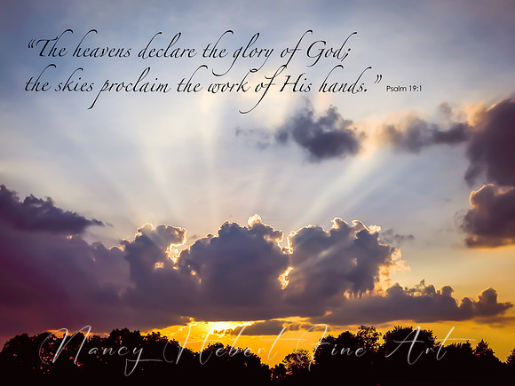 The heavens declare the glory of God...